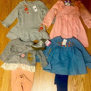 4 NWT Girls outfits (4T) and boots (Sz 5)